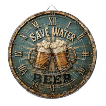 Save Water Drink Beer Rustic Home Bar