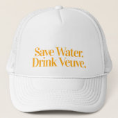 Save Water Drink Veuve Hat キャップ (正面)