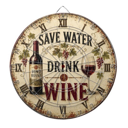 Save Water Drink Wine ダーツボード (正面)