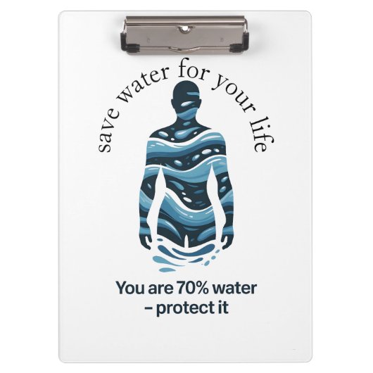 save water for your life クリップボード (正面)