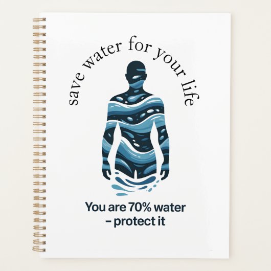save water for your life プランナー手帳 (正面)