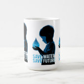 Save Water Save Future コーヒーマグカップ (中央)