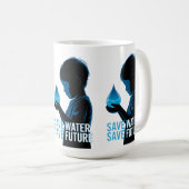 Save Water Save Future コーヒーマグカップ (正面右)
