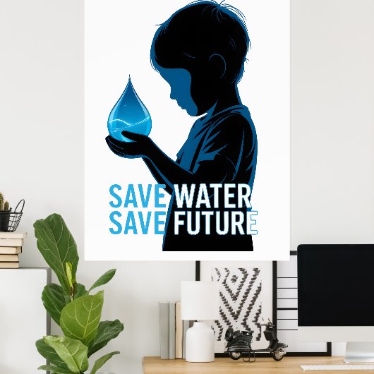 Save Water Save Future ポスター (ホームオフィス)