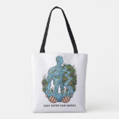 Save Water Save Nature Eco-Conscious Environmental トートバッグ (裏面)