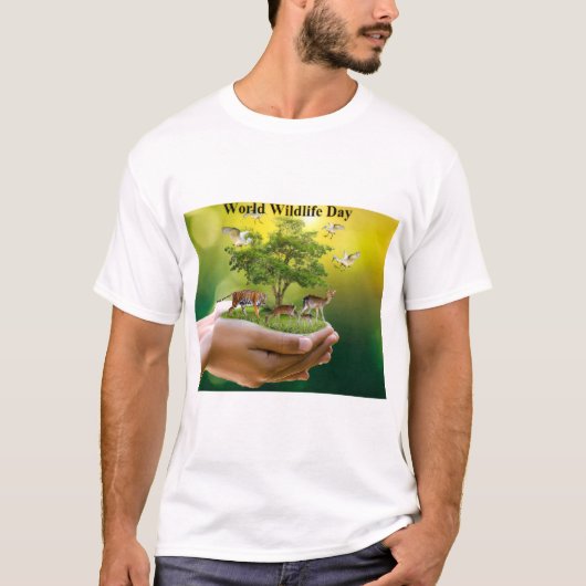 Save Wildlife & Protect Nature GraphicT-Shirt Tシャツ (正面)