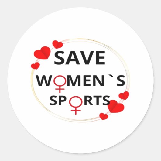 Save Womens Sports Classic ラウンドシール (正面)
