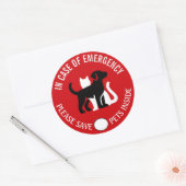 SAVE YOUR PET IN CASE OF EMERGENCY!   Sticker ラウンドシール (封筒)