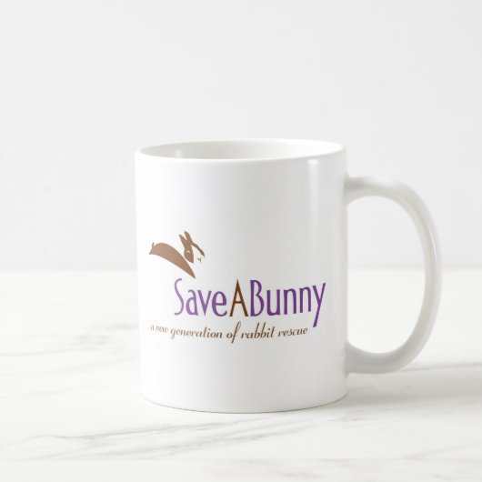SaveABunnyのロゴ コーヒーマグカップ (右)