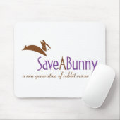 SaveABunnyのロゴ マウスパッド (マウス)