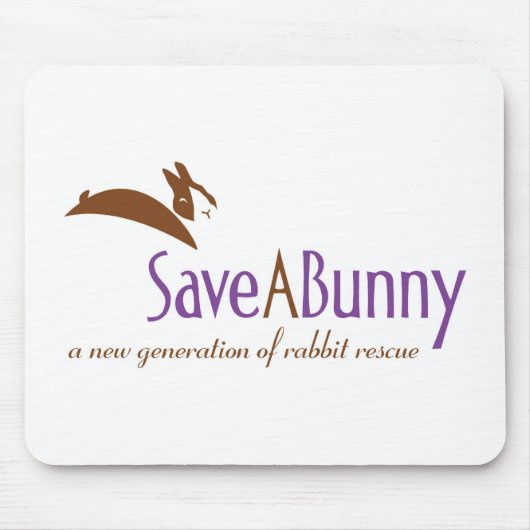 SaveABunnyのロゴ マウスパッド (正面)