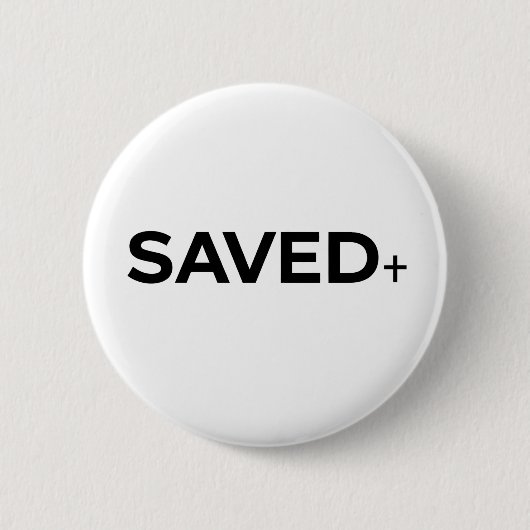 Saved + Button Pin 缶バッジ (正面)