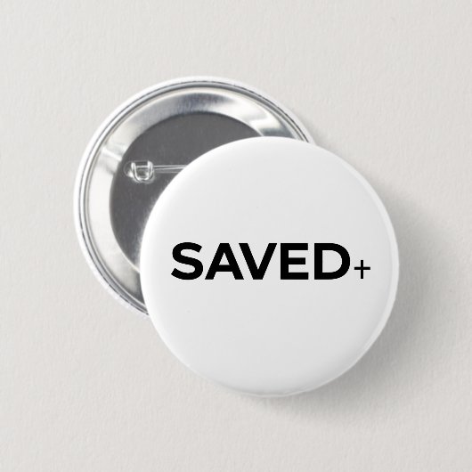 Saved + Button Pin 缶バッジ (正面&裏面)