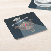 Saved By Aliens Before Thanksgiving Day スクエアペーパーコースター (アングル)