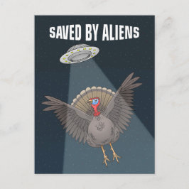 Saved By Aliens on Thanksgiving シーズンポストカード