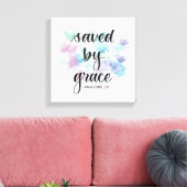 Saved by grace | watercolor background  キャンバスプリント (インサイチュ (リビング))