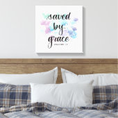 Saved by grace | watercolor background  キャンバスプリント (インサイチュ (寝室))