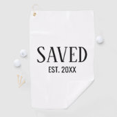 Saved Est Established Christian ゴルフタオル (インサイチュ)