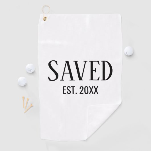 Saved Est Established Christian ゴルフタオル (インサイチュ)