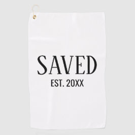 Saved Est Established Christian ゴルフタオル