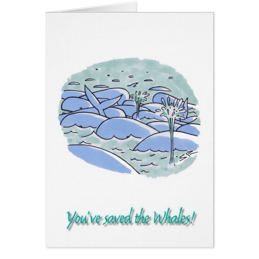 Saved Whales greeting card (正面)