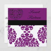 savedate1コピー、ornateheart01、SweetSixteen セーブザデート (正面/裏面)