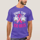 Savehe Boo Bees Funny Breast Cancer Awareness Hall Tシャツ (正面)