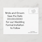 SaveThe日付イベントと結婚の 案内ポストカード (裏面)