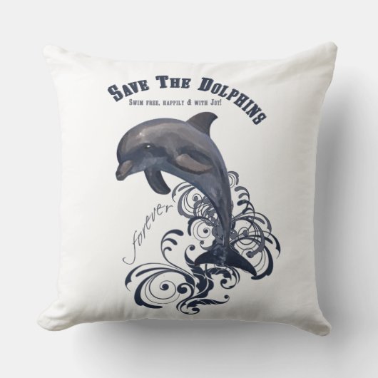 SaveTheDolphins – 枕 (正面)