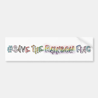#SaveTheRainbowFlagハンドレタリングLGBTQ+の権利 バンパーステッカー