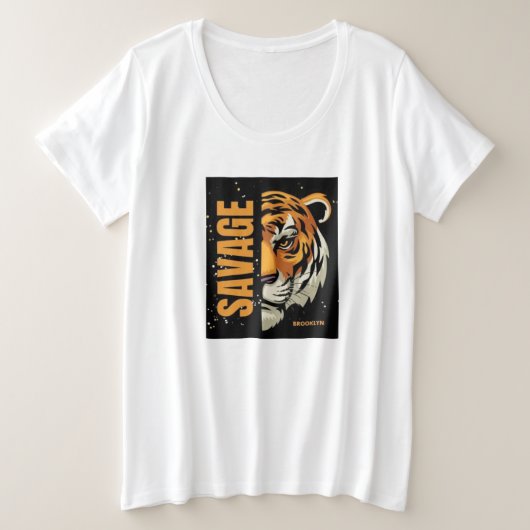SAVGE TIGERS .Tシャツ(足ボール用)とTIGER LO プラスサイズTシャツ (デザイン正面)