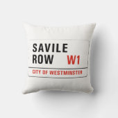 Savileの列、ロンドンの道路標識 クッション (裏面)