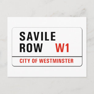 Savileの列、ロンドンの道路標識 ポストカード