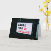 Savile Row – ロンドン – グリーティングカード (黄色い花)