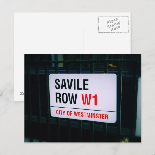 Savile Row – ロンドン – ポストカード (正面/裏面)