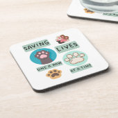 Saving Lives One Paw At A Time – Vet Animal Design コースター (左側)