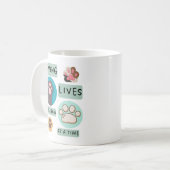Saving Lives One Paw At A Time – Vet Animal Design コーヒーマグカップ (正面左)