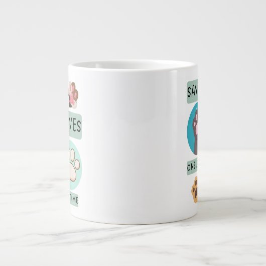 Saving Lives One Paw At A Time – Vet Animal Design ジャンボコーヒーマグカップ (正面)