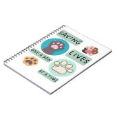 Saving Lives One Paw At A Time – Vet Animal Design ノートブック (左側)