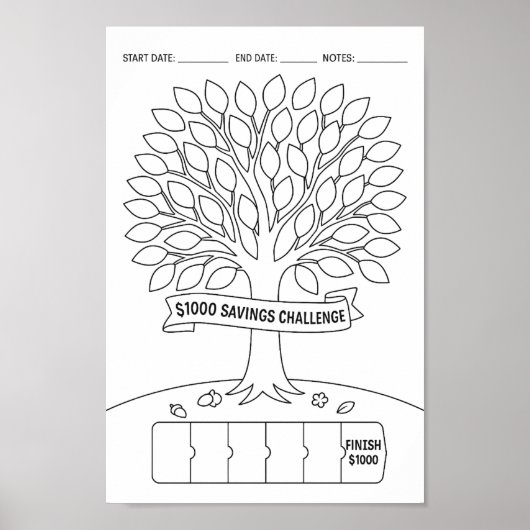 Savings Challenge Tracker ポスター (正面)