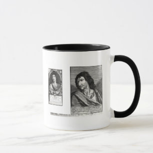 Savinien Cyrano deベルジュラックの2つのポートレート マグカップ