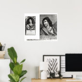 Savinien Cyrano de Bergeracの2ポートレート ポスター (ホームオフィス)