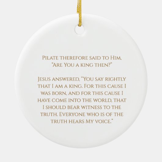 SAVIOR KINGブラック/エレガント金ゴールド・クリスマス セラミックオーナメント (裏面)