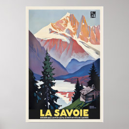 Savoie Auvergne-Rhone-Alpes France Vintage Travel ポスター