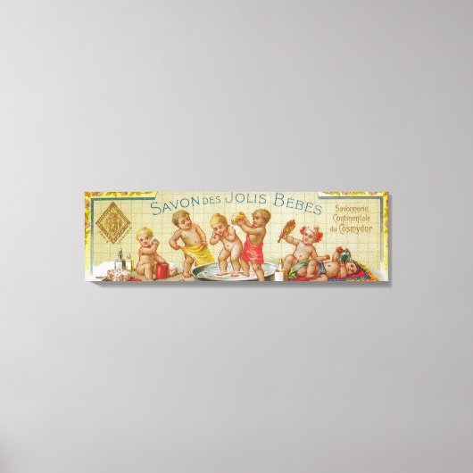 Savon Des Jolis Bebes Soap LabelParis，フランス キャンバスプリント (正面)