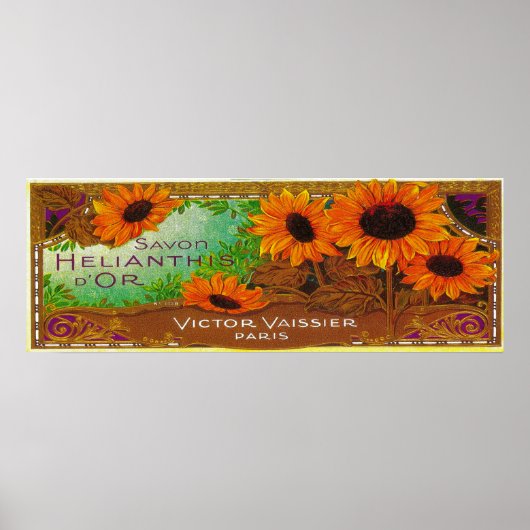 Savon Helianthis DまたはSoap LabelParis，フランス ポスター (正面)