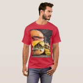 Savor a Juicy Cheeseburger with Fresh Veggies frie Tシャツ (正面フル)