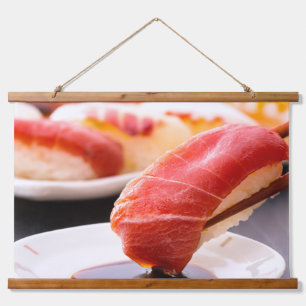 Savor the Moment – Sushi in Action Tapestry 吊り下げ型タペストリー
