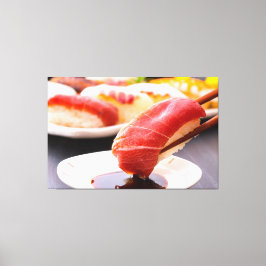 Savor the moment - Tuna sushi demonstration キャンバスプリント