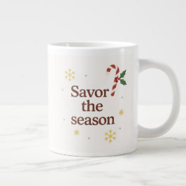 Savor the Season | キャンディケーン クリスマスマグ ジャンボコーヒーマグカップ